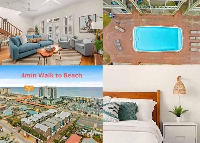 Modern Beach Haues 4 Min Walk To Beach W/ Pool Bbq